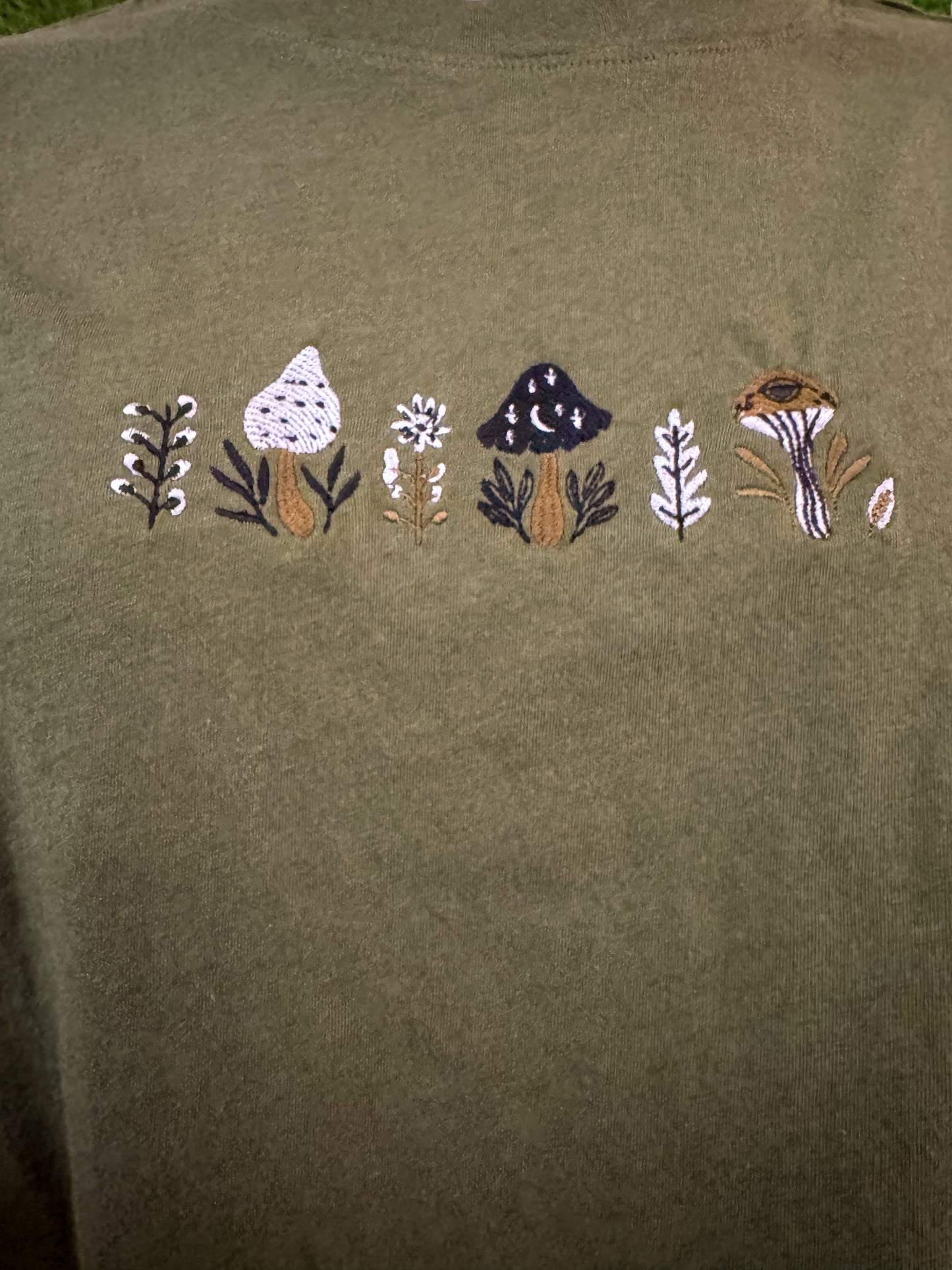 Funky Mushroom Green T-Shirt 2XL
