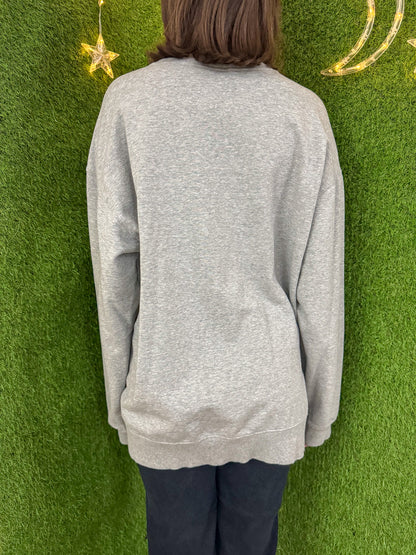 Adidas Floral Logo Grey Crewneck L