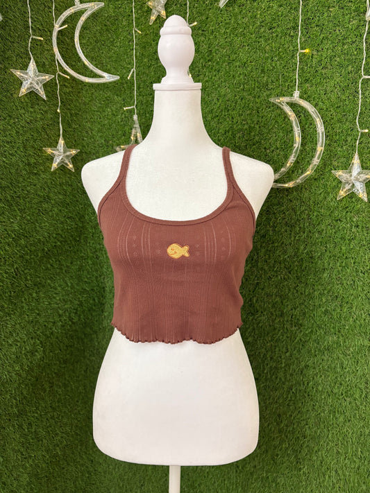 Goldfish Brown Tank Top S