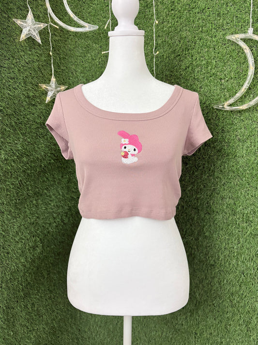 Pink Bunny Pink Crop Top M