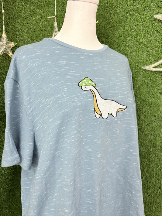Mushroom Dino Blue T-Shirt XL