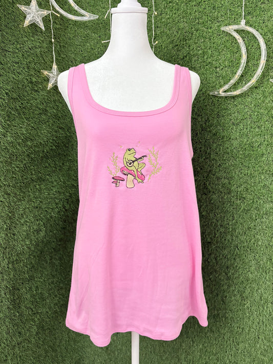 Banjo Frog Pink Tank Top 2XL