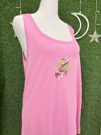 Banjo Frog Pink Tank Top 2XL