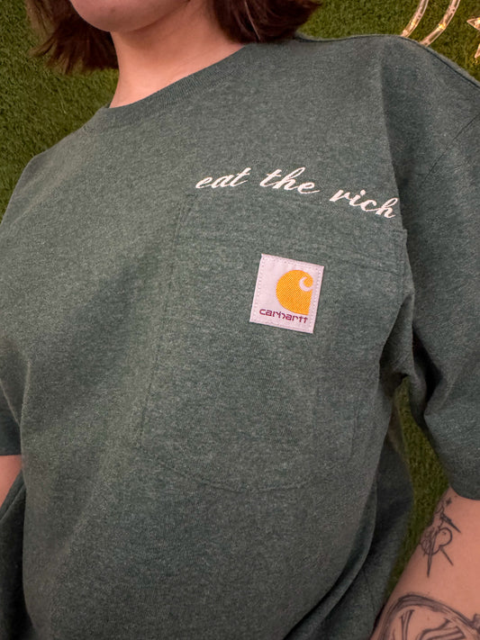Eat the Rich Pocket T-Shirt S