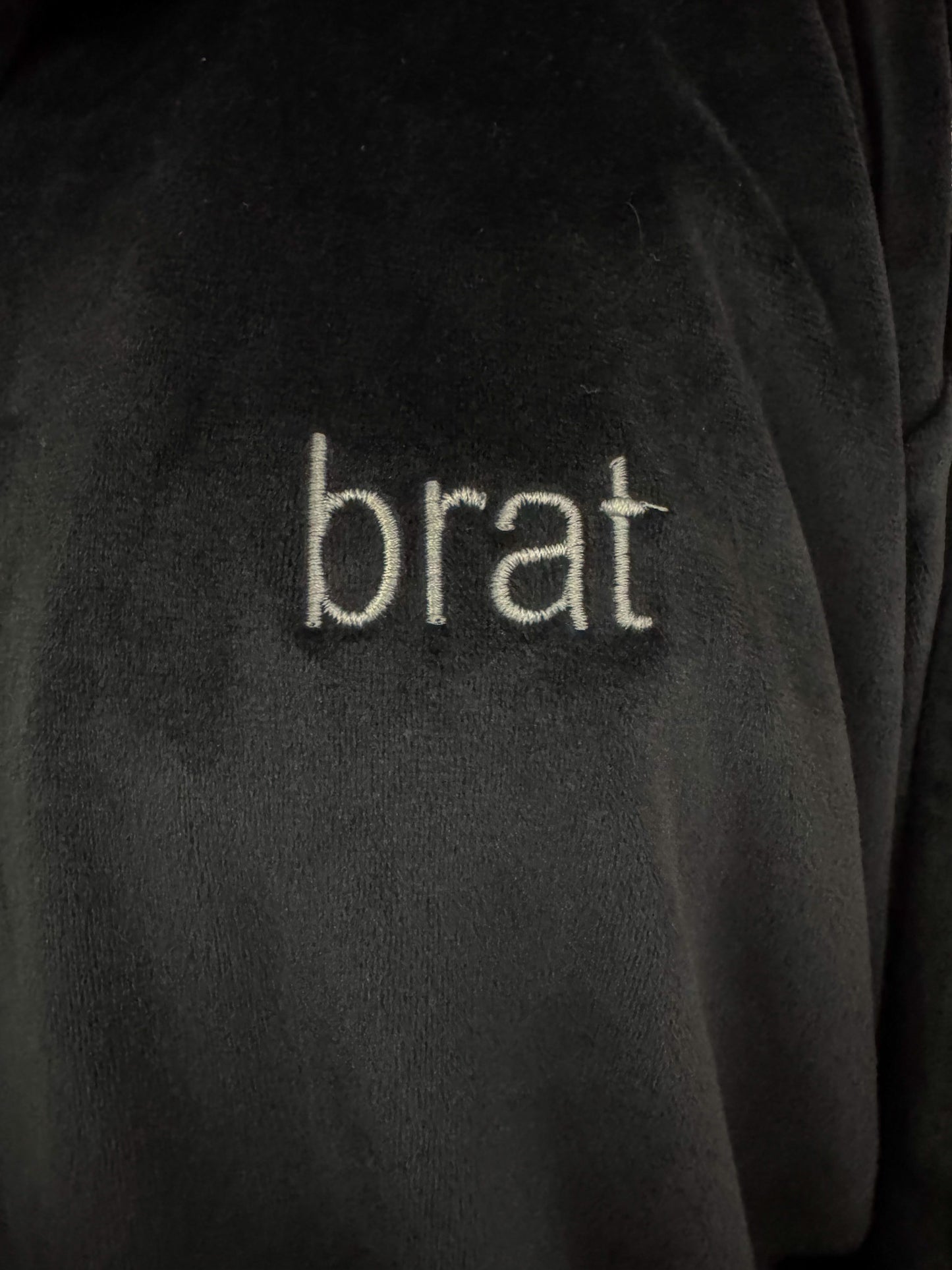 Brat Velvet Cropped Zip-up XL