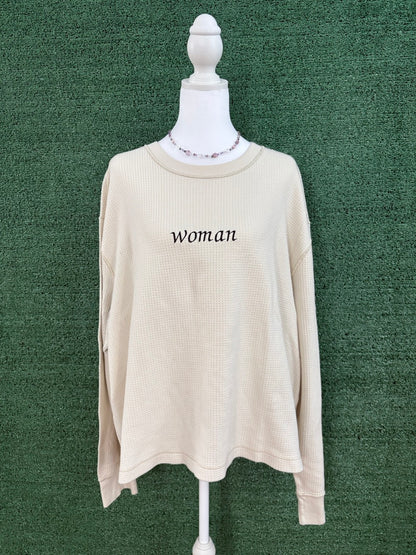"Woman" Thermal Long Sleeve XL