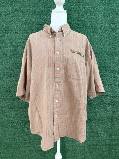 "Woman" Plaid Button Up 2XL