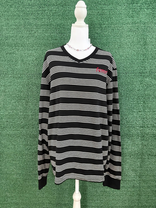 Feminist Black Striped Long Sleeve 2XL