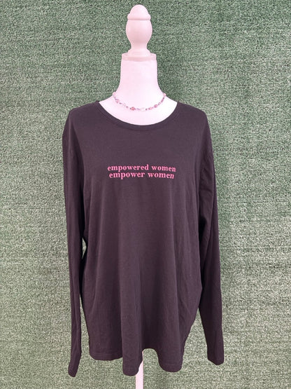 Empowered Women Black Long Sleeve 3XL