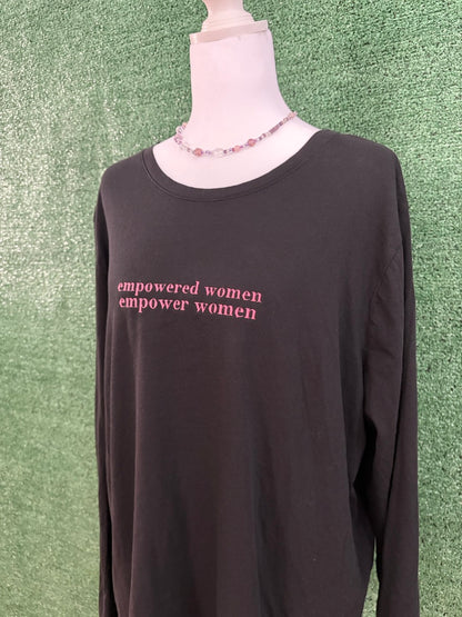 Empowered Women Black Long Sleeve 3XL