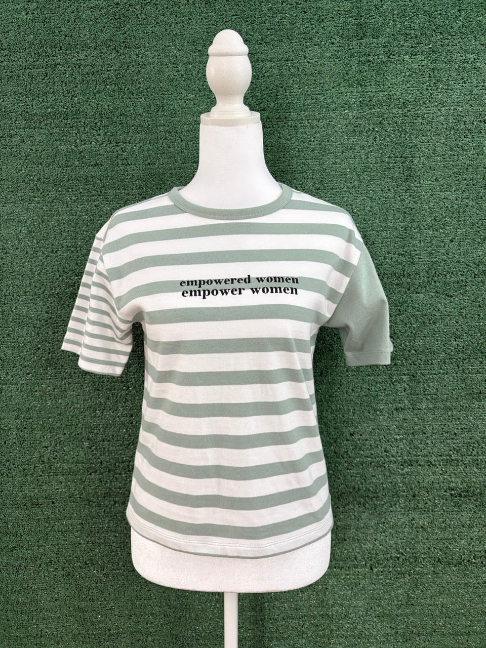 Empowered Women Mint Striped Tee M