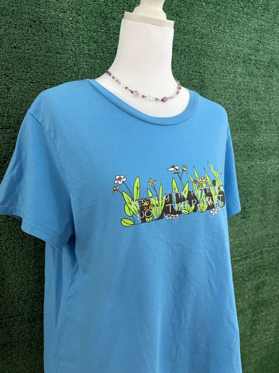 Destroy the Patriarchy Blue Graphic Tee XL