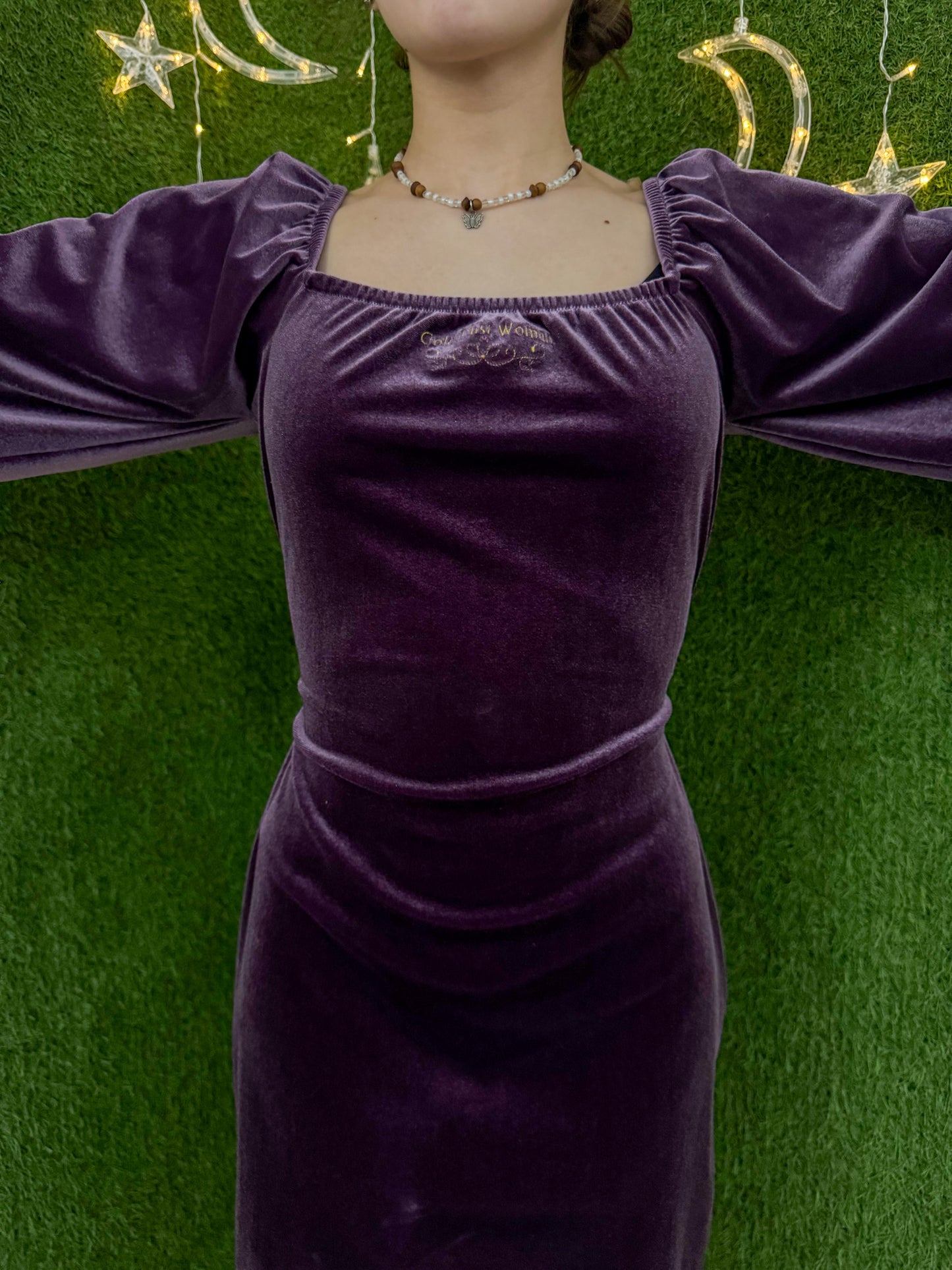 Gold Dust Woman Purple Velvet Dress M
