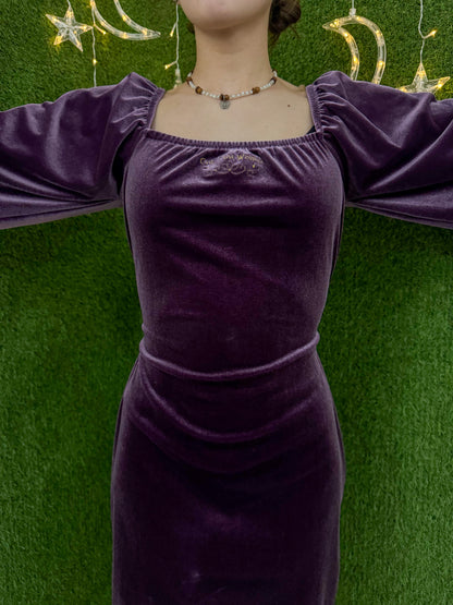 Gold Dust Woman Purple Velvet Dress M
