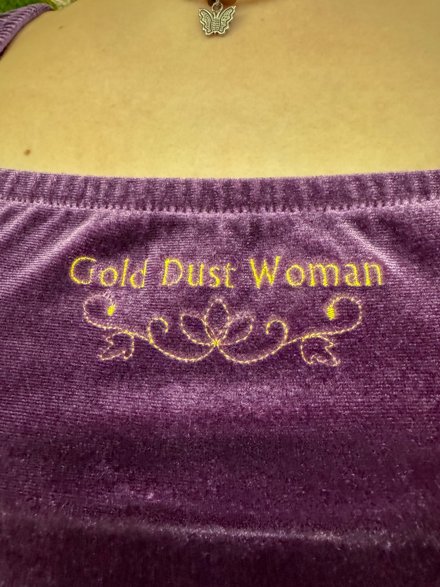Gold Dust Woman Purple Velvet Dress M