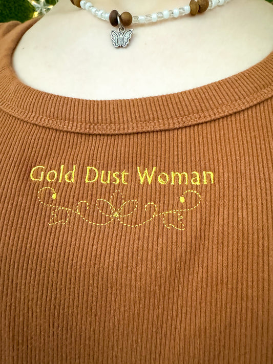 Gold Dust Woman Brown Tank 2XL