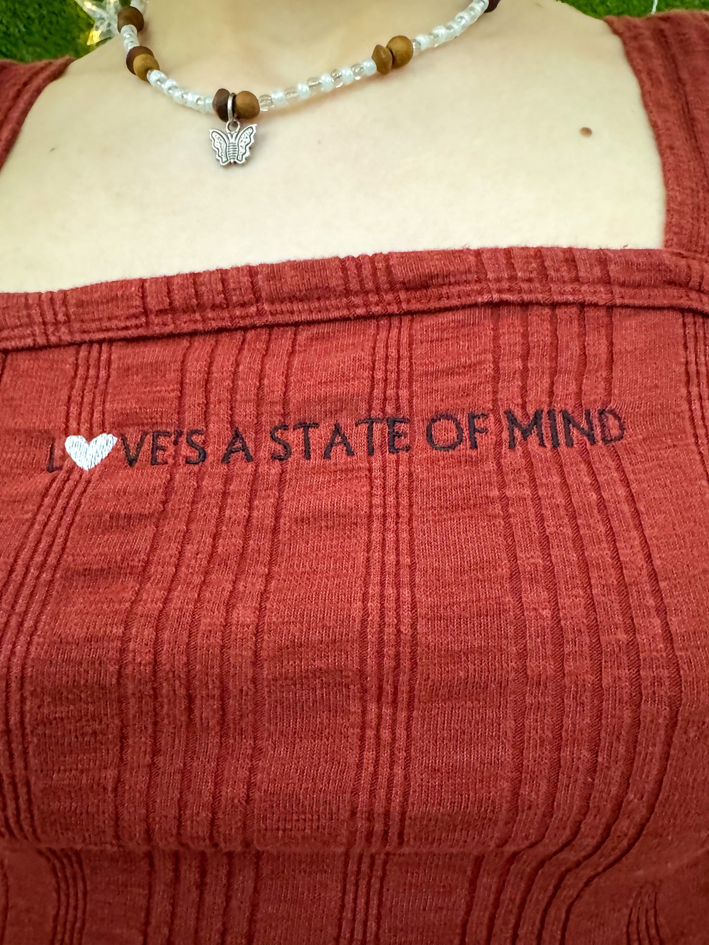 Love's a State of Mind Cropped Tank XS
