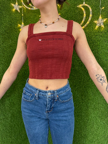 Love's a State of Mind Cropped Tank XS