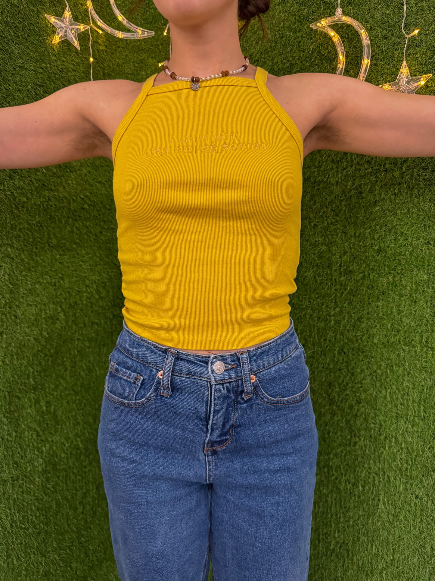 Songbird Yellow Halter Tank S