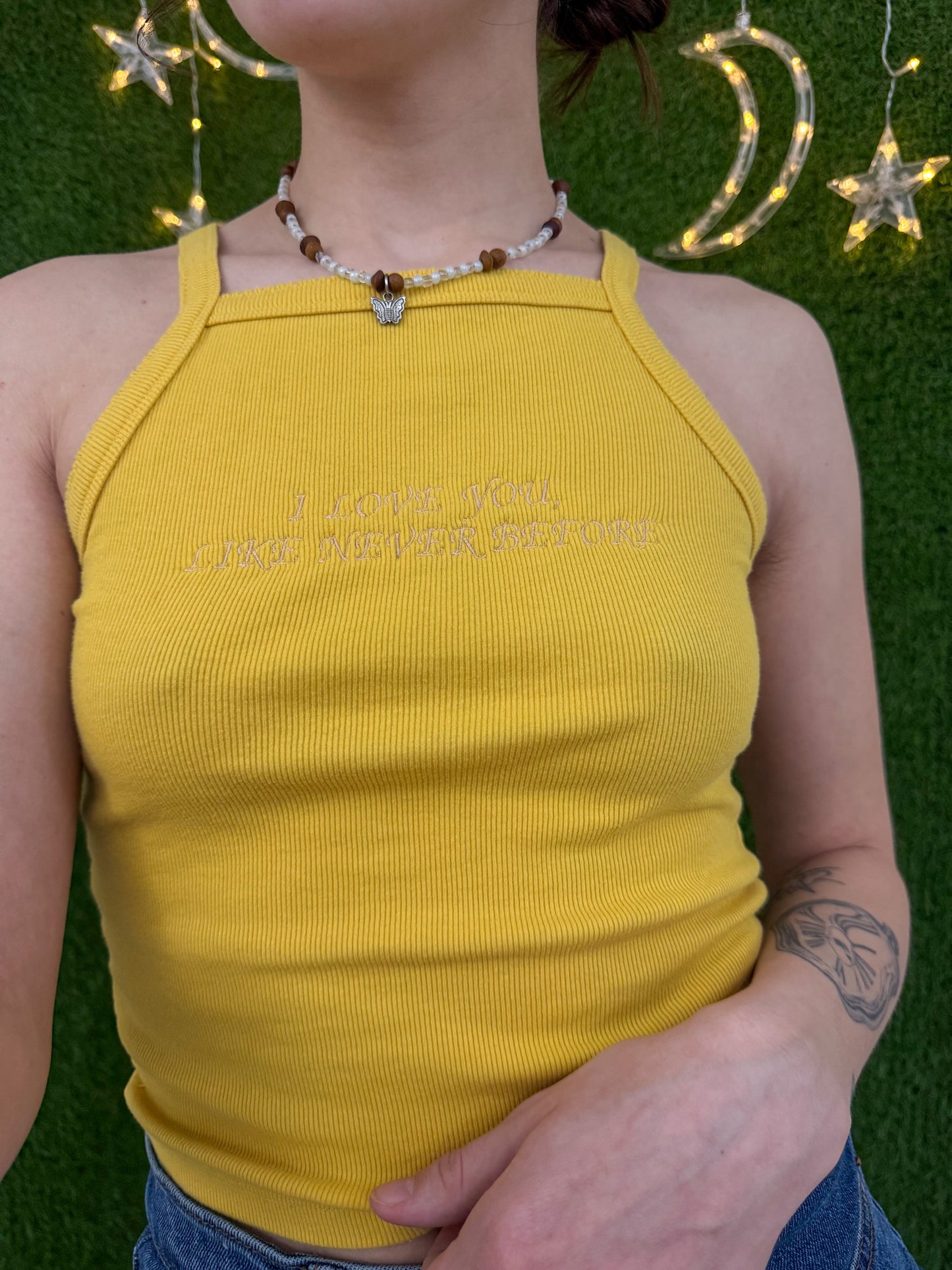 Songbird Yellow Halter Tank S