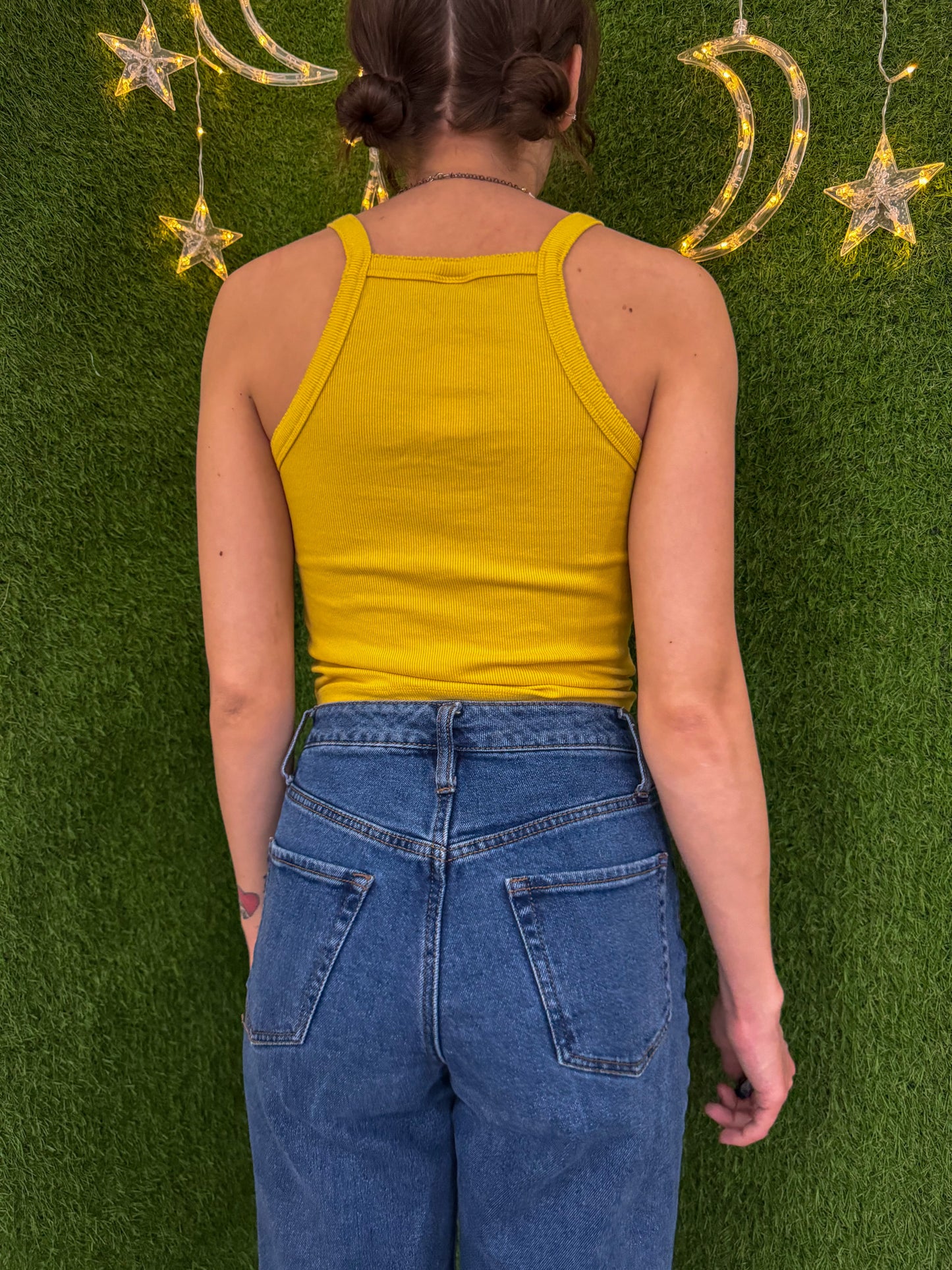 Songbird Yellow Halter Tank S