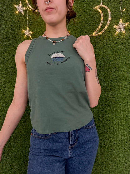 Been a Storm Green Halter Tank XL