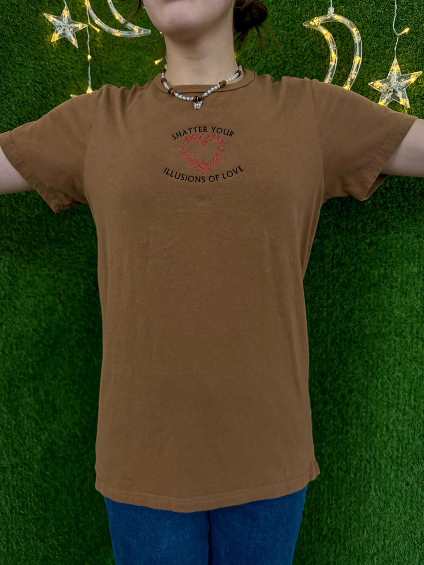 Illusions of Love Brown T-Shirt XS