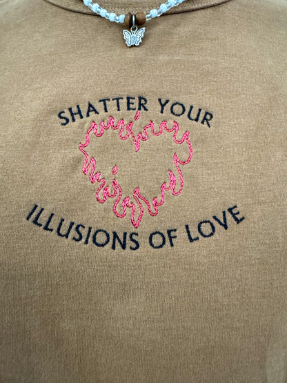 Illusions of Love Brown T-Shirt XS