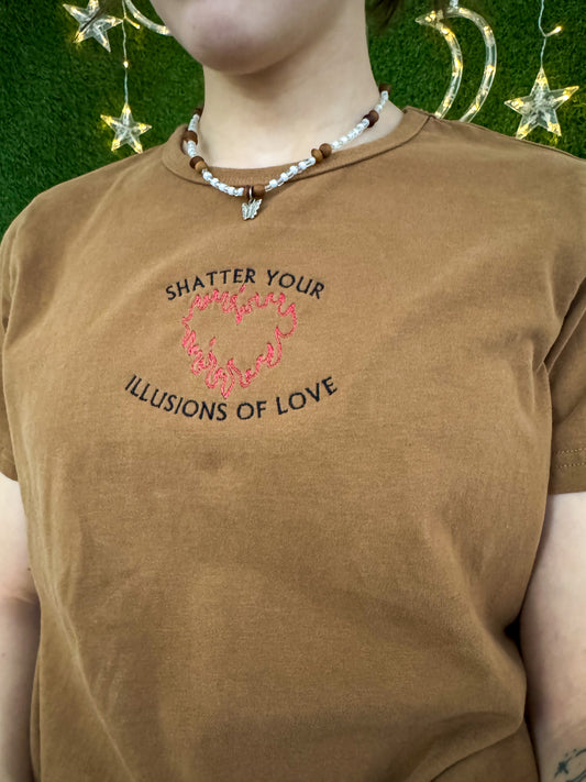 Illusions of Love Brown T-Shirt XS