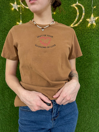 Illusions of Love Brown T-Shirt XS