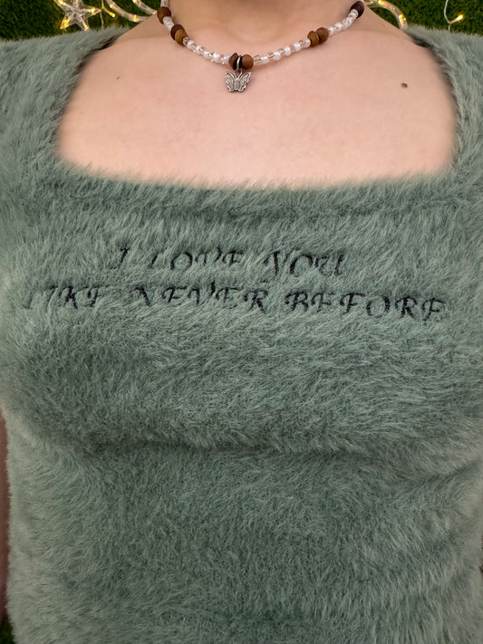 Songbird Fuzzy Baby Tee M