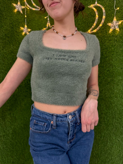 Songbird Fuzzy Baby Tee M
