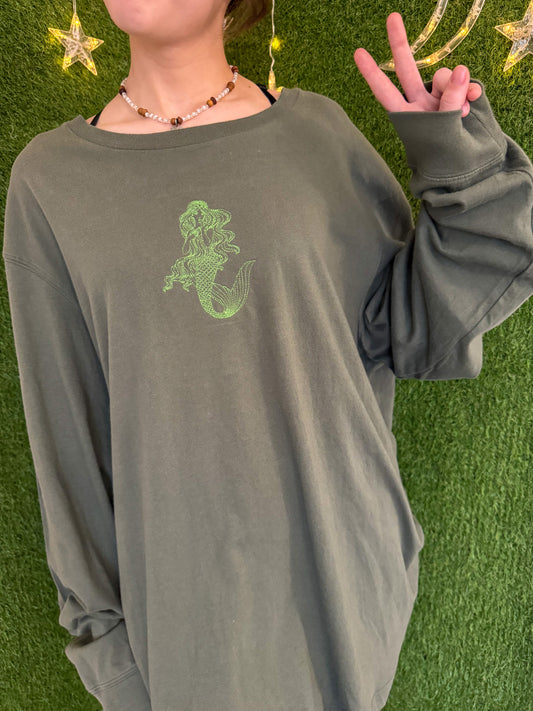 Green Mermaid Long Sleeve 3XL