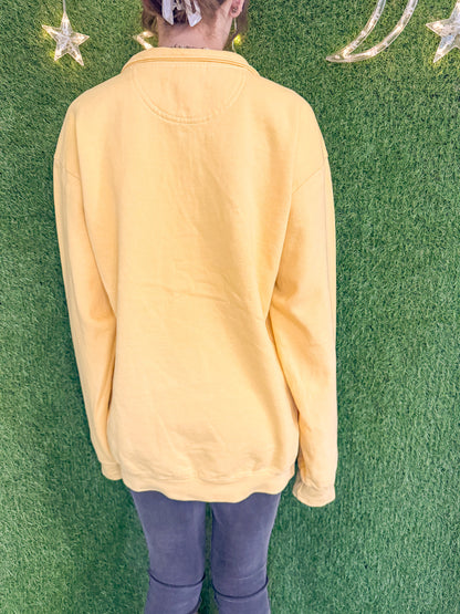 Yellow Mermaid Quarter Zip Crewneck M