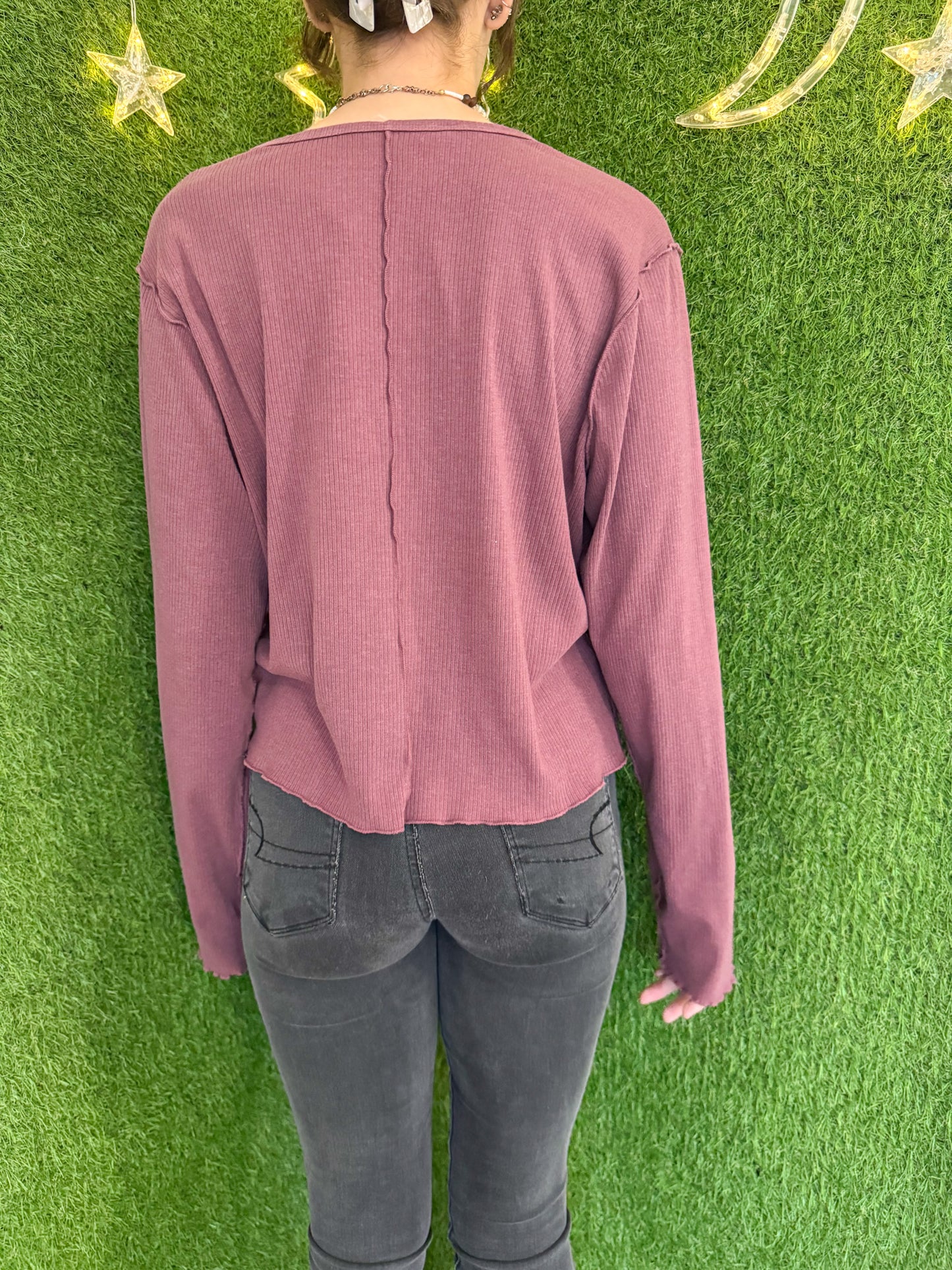 Mothman Ribbed Cropped Long Sleeve 2XL