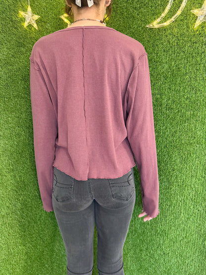 Mothman Ribbed Cropped Long Sleeve 2XL