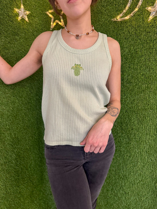 Cthulhu Cat Light Green Tank Top L