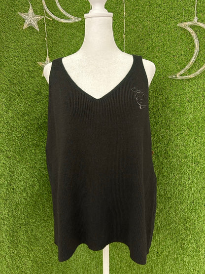 Joint Black Tank Top 3XL