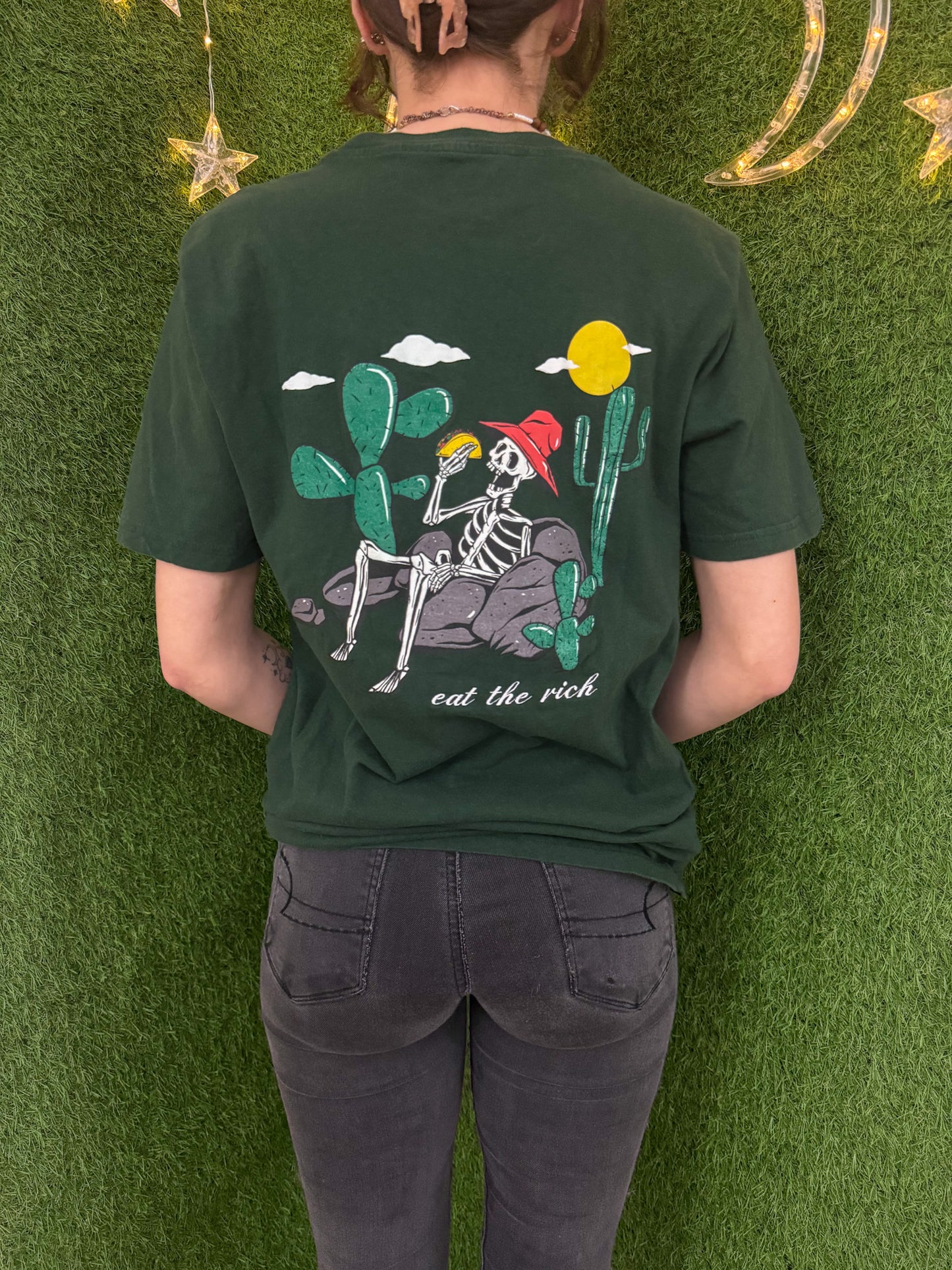 Eat the Rich Taco Skeleton T-Shirt M