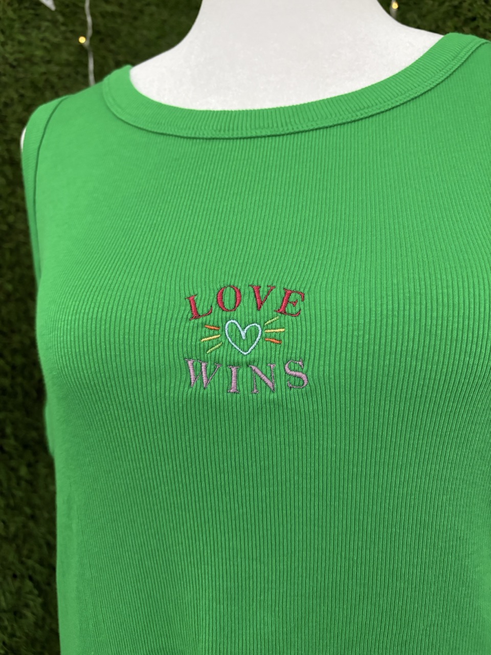 Love Wins Green Tank Top 2XL