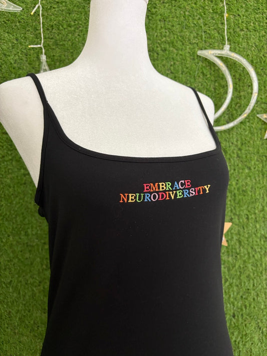 Embrace Neurodiversity Black Tank Bodysuit XL