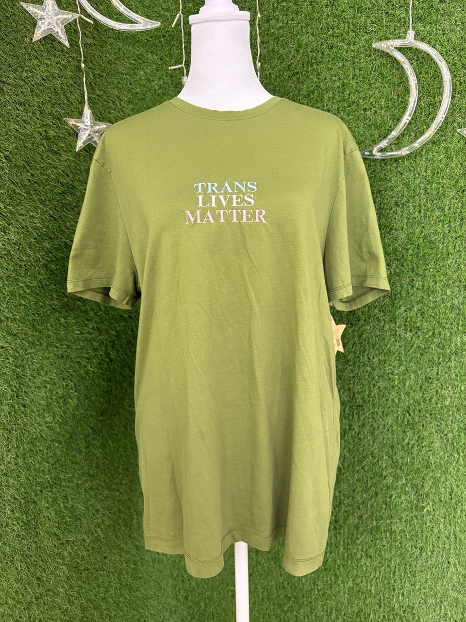 Trans Lives Matter Green T-Shirt L