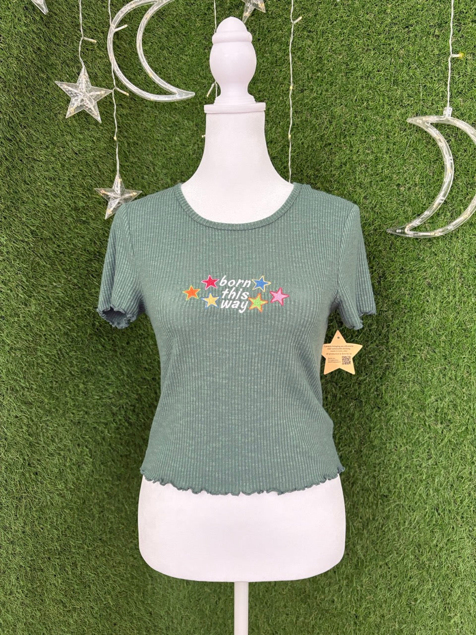 Born This Way Green Baby Tee S