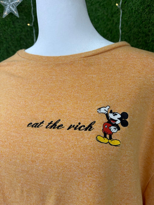 Eat the Rich Yellow T-Shirt XL