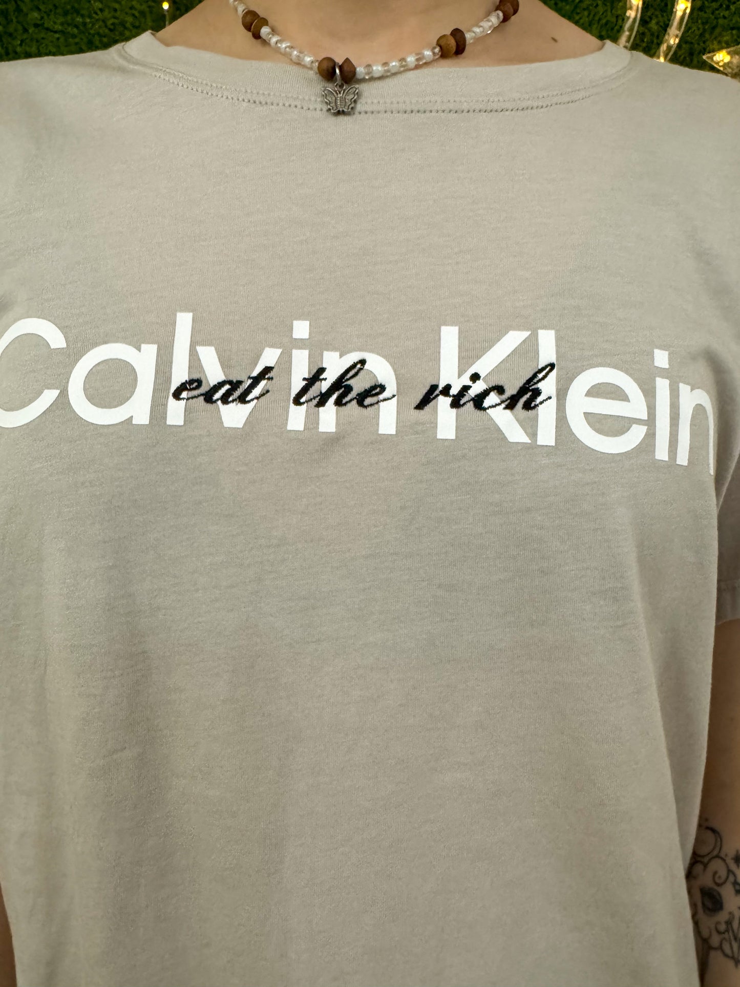 Eat the Rich Khaki T-Shirt XL