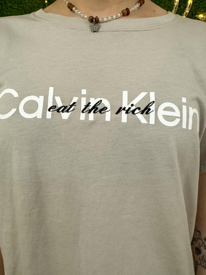 Eat the Rich Khaki T-Shirt XL