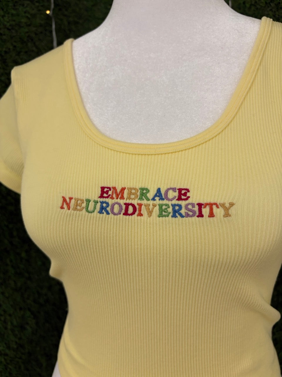 Embrace Neurodiversity Yellow Top M