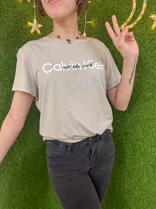 Eat the Rich Khaki T-Shirt XL