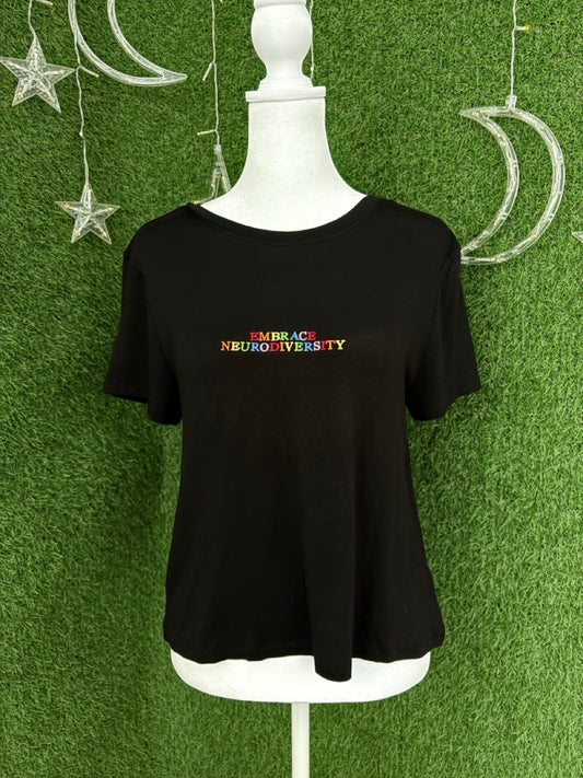 Embrace Neurodiversity Black Tee L