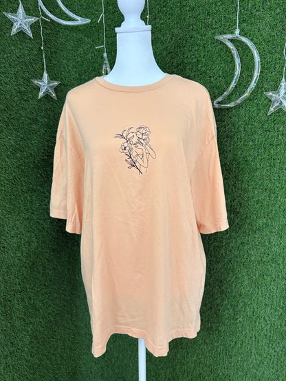 Floral Woman Cream T-Shirt M